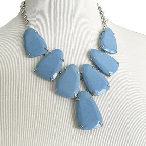 NWOT Kendra Scott Harlow Silver Statement Necklace in Blue Opal